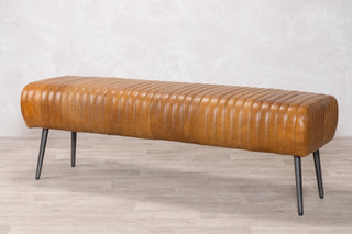 Salcombe Leather Dining Bench