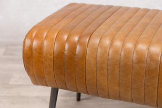 Salcombe Leather Dining Bench