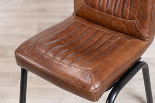 Jenson Distressed Leather Dining Chairs