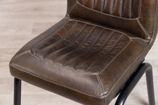 Jenson Distressed Leather Dining Chairs