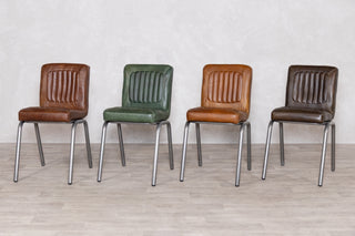 Jenson Distressed Leather Dining Chairs