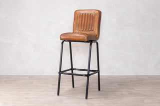 Jenson Distressed Leather Bar Stools