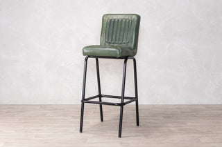 Jenson Distressed Leather Bar Stools