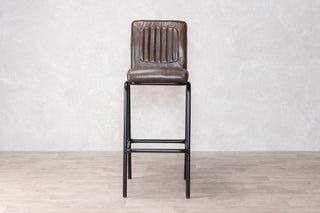 Jenson Distressed Leather Bar Stools