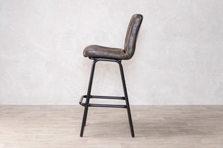 Jenson Distressed Leather Bar Stools
