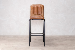 Jenson Distressed Leather Bar Stools