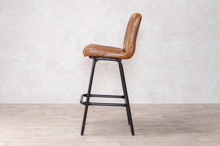 Jenson Distressed Leather Bar Stools