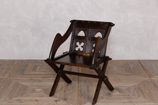 Antique Edwardian Gothic Style Solid Oak Handcarved Church Chairs