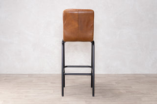 Jenson Distressed Leather Bar Stools