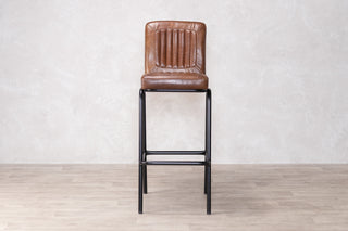 Jenson Distressed Leather Bar Stools
