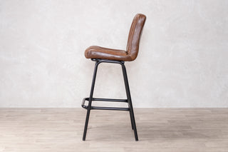 Jenson Distressed Leather Bar Stools