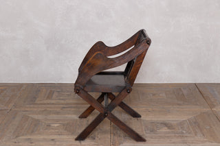 Antique Edwardian Gothic Style Solid Oak Handcarved Church Chairs