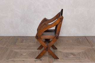 Antique Edwardian Gothic Style Solid Oak Handcarved Church Chairs