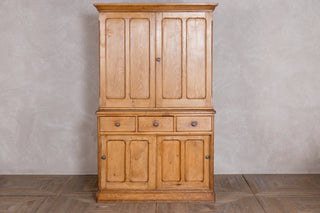 Large Victorian Antique Solid Pine Housekeepers Cupboard