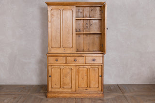 Large Victorian Antique Solid Pine Housekeepers Cupboard