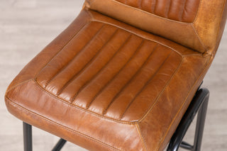 Jenson Distressed Leather Bar Stools