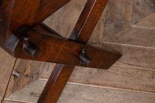 Antique Edwardian Gothic Style Solid Oak Handcarved Church Chairs