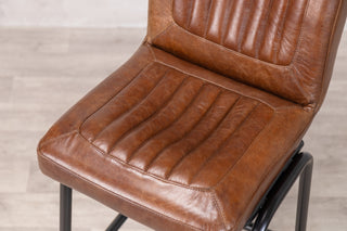 Jenson Distressed Leather Bar Stools