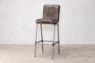 Jenson Distressed Leather Bar Stools