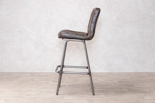 Jenson Distressed Leather Bar Stools