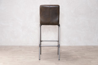 Jenson Distressed Leather Bar Stools