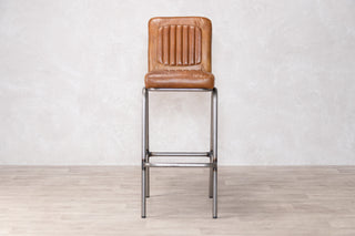 Jenson Distressed Leather Bar Stools