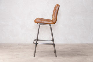 Jenson Distressed Leather Bar Stools