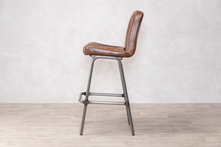 Jenson Distressed Leather Bar Stools