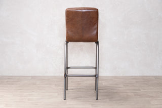 Jenson Distressed Leather Bar Stools