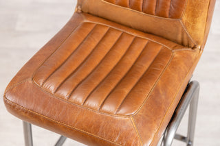 Jenson Distressed Leather Bar Stools