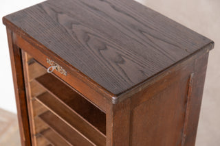 Vintage Tambour Front Filing Cabinet