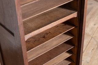 Vintage Tambour Front Filing Cabinet