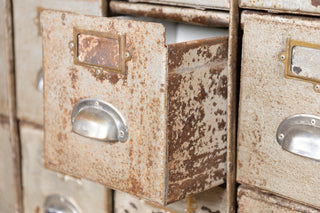1950’s Industrial Bank of Metal Drawers