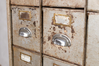 1950’s Industrial Bank of Metal Drawers