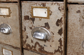 1950’s Industrial Bank of Metal Drawers