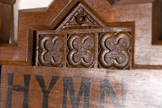 Vintage Wooden Hymn Board with Numbers