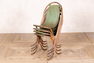 Original Sebel Stak-a-Bye 1940s Vintage Metal Stacking Chairs