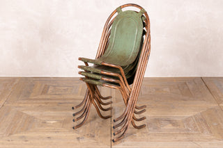 Original Sebel Stak-a-Bye 1940s Vintage Metal Stacking Chairs