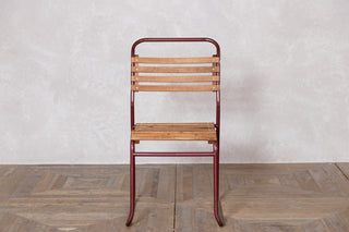 Vintage Stacking Chairs with Red Frame