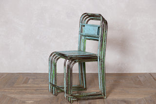 Set of 4 Metal Classroom Chairs