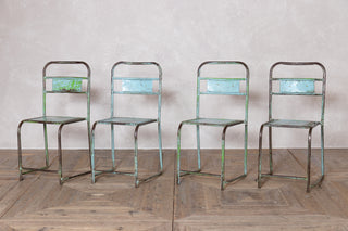 Set of 4 Metal Classroom Chairs