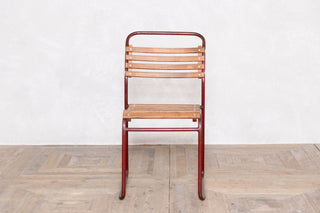 Vintage Burgundy Stacking Chairs