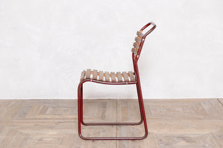 Vintage Burgundy Stacking Chairs