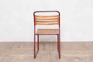 Vintage Burgundy Stacking Chairs