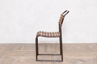 Set of 10 Vintage Brown Stacking Chairs