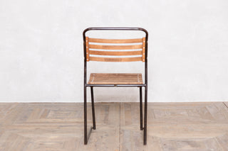 Set of 10 Vintage Brown Stacking Chairs