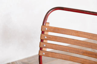 Vintage Burgundy Stacking Chairs
