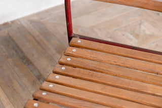 Vintage Burgundy Stacking Chairs