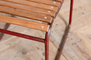 Vintage Burgundy Stacking Chairs