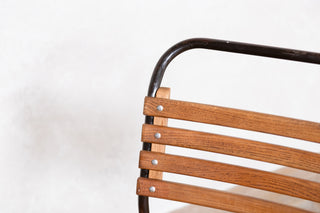 Set of 10 Vintage Brown Stacking Chairs